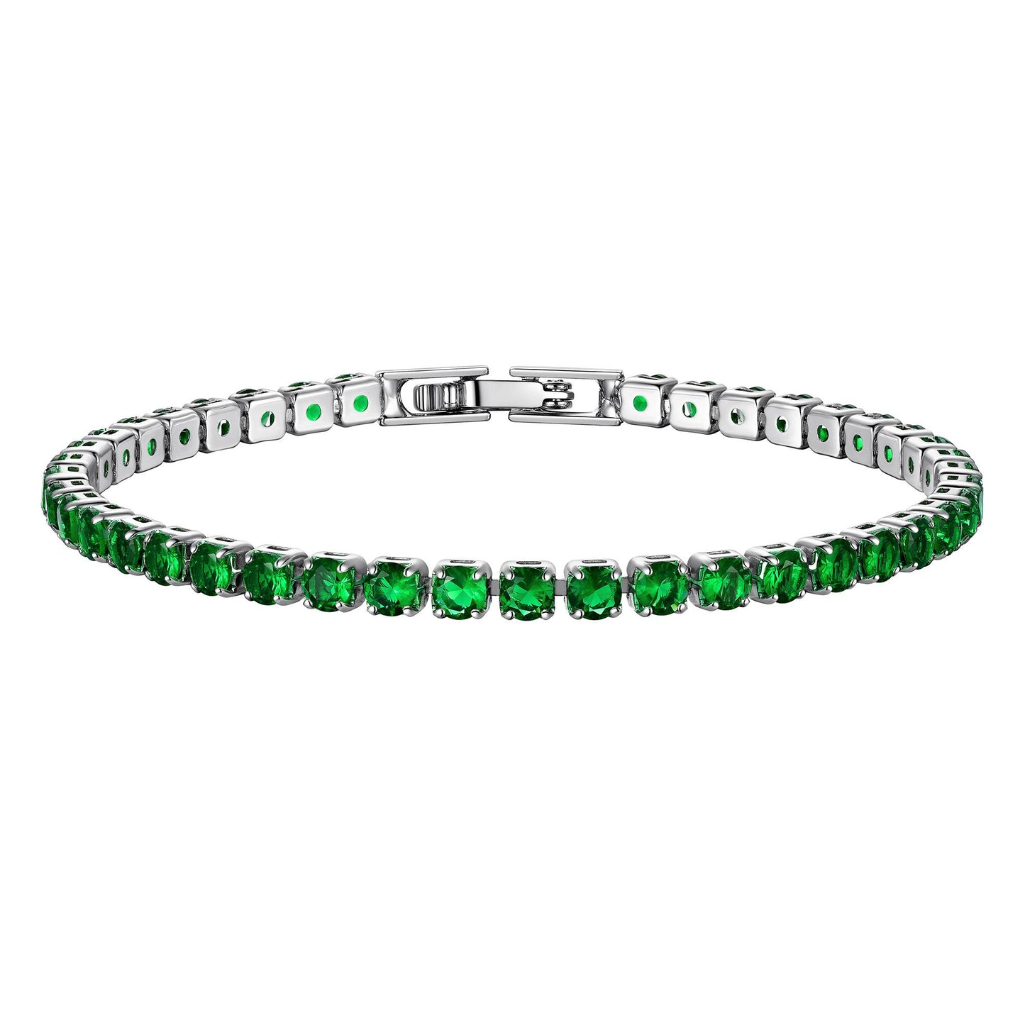 Classic Green Cubic Zirconia Tennis Bracelet