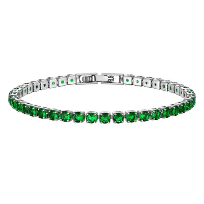 Classic Green Cubic Zirconia Tennis Bracelet