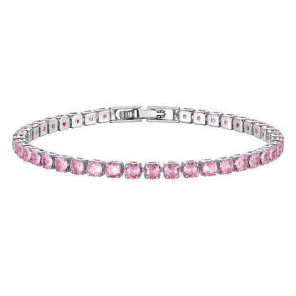 Classic Pink Cubic Zirconia Tennis Bracelet