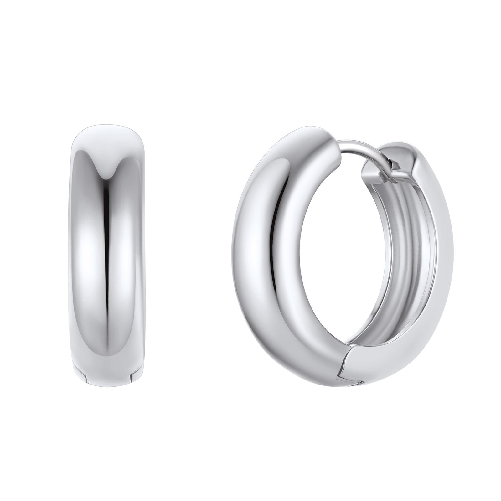 Classic Smooth Huggie Hoop Earrings