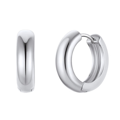 Classic Smooth Huggie Hoop Earrings