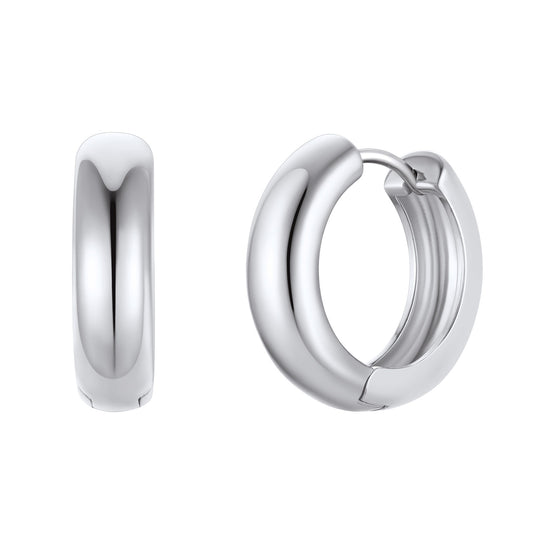 Classic Smooth Huggie Hoop Earrings