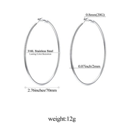 Classic Statement Hoop Earrings for Women Dimension, Durable, Lightweight