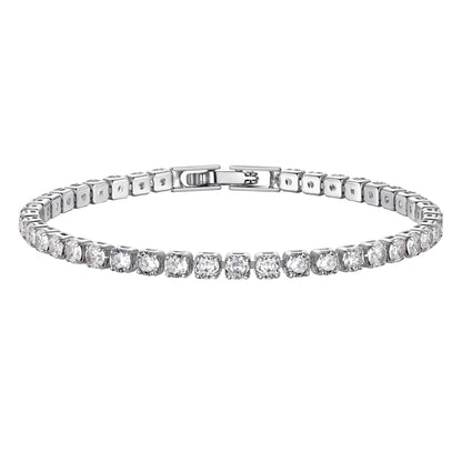 Classic White Cubic Zirconia Tennis Bracelet