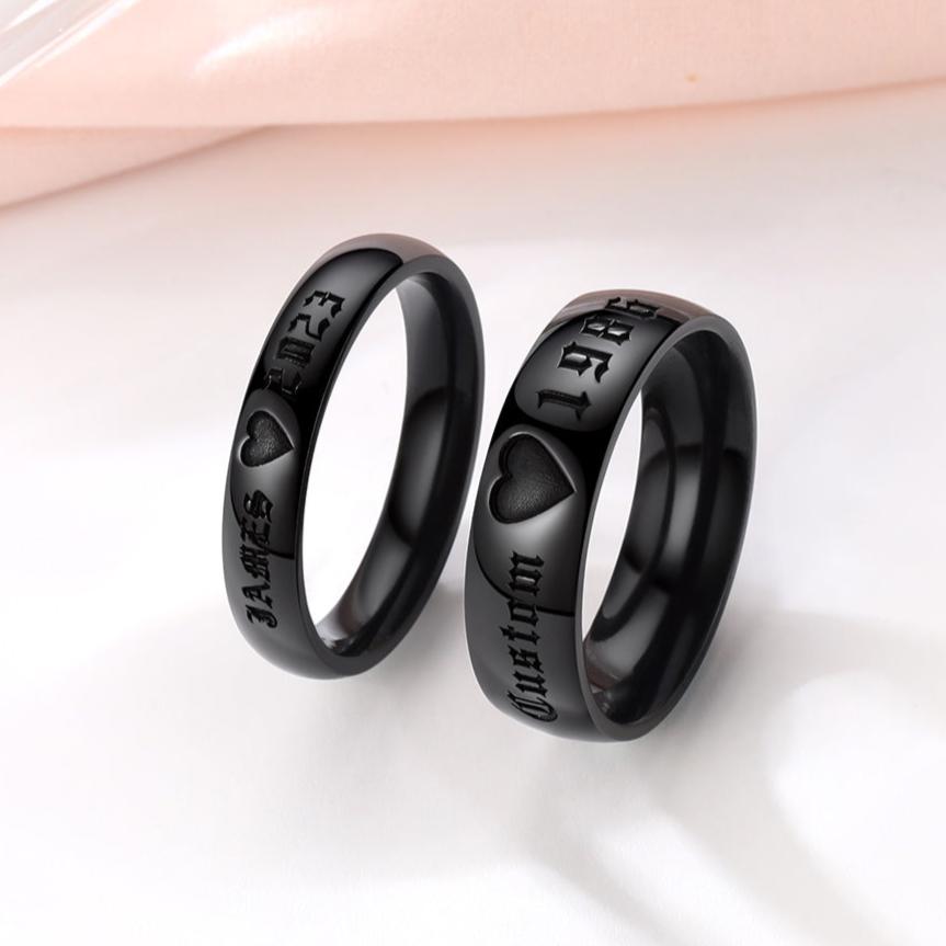 Couple Ring for Personalized Name