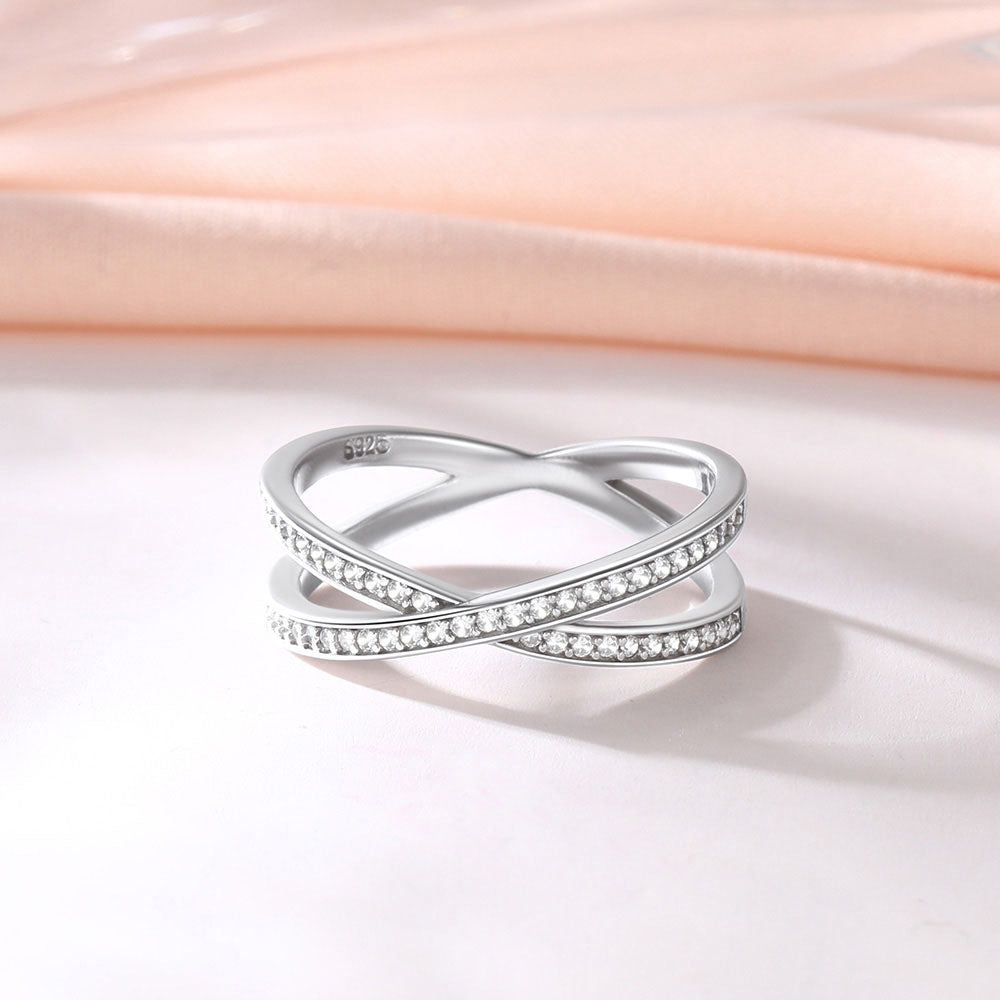 Criss Cross X Eternity Promise Ring