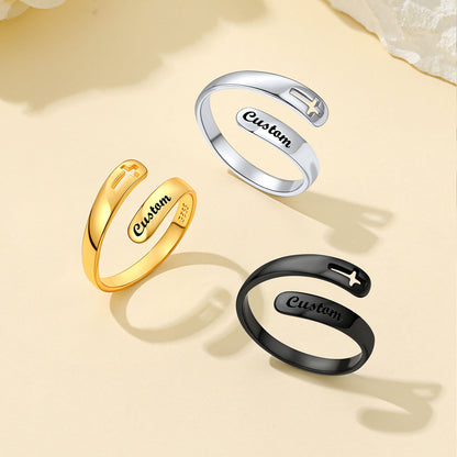 Cross Adjustable Inspirational Ring in different color