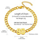 Cuban Chain Number Anklet Gold