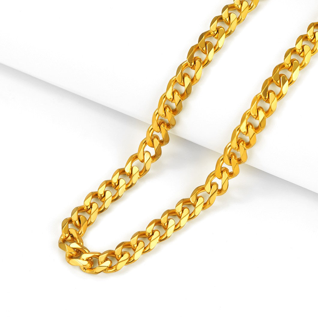 Cuban Chain Necklace Gold Plated