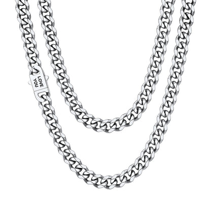 Cuban Chain Necklace in Stainless Steel 6/9/12MM