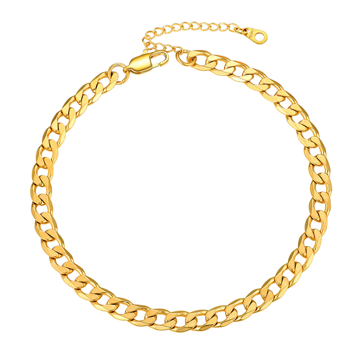 Cuban Link Anklet for Women in Gold Plated
