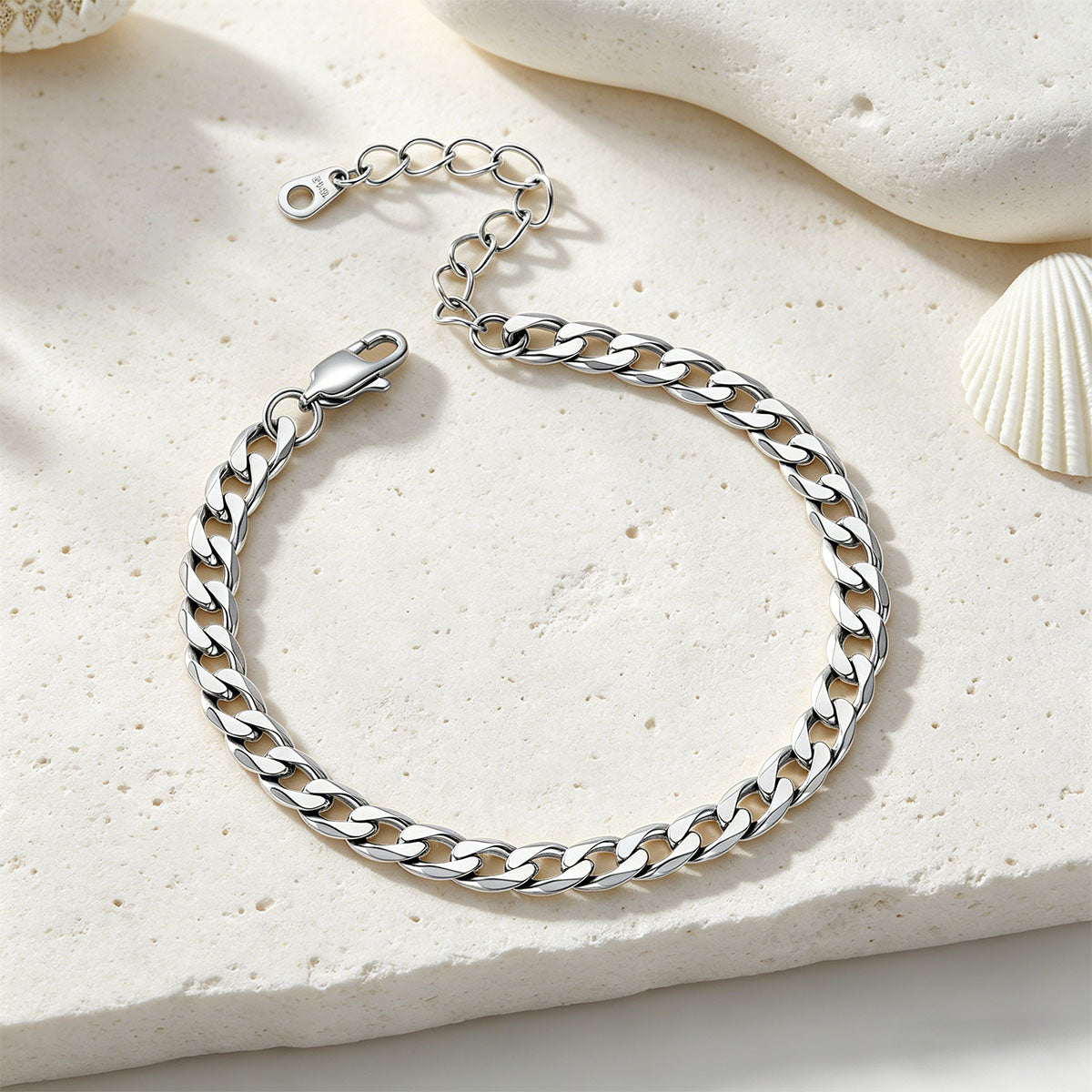 Cuban Link Anklet for Women in stainless steel
