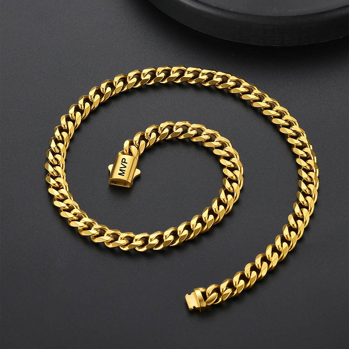 Cuban Link Chain Necklace in Gold Plated