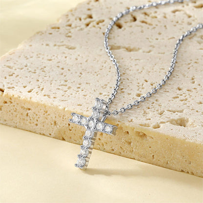 Cubic Zirconia Cross Necklace for Women