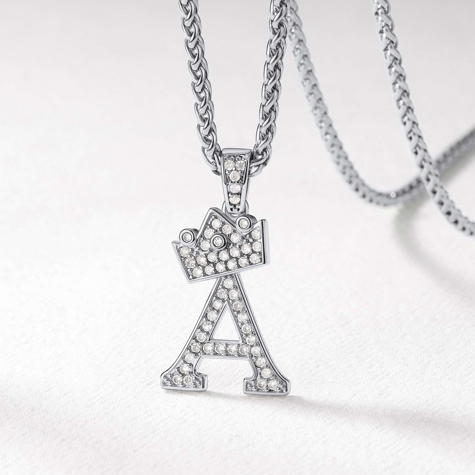 Cubic Zirconia Initial Necklace 