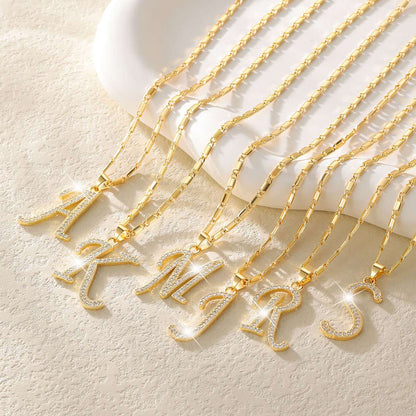 Cubic Zirconia Initial Necklace with different initial