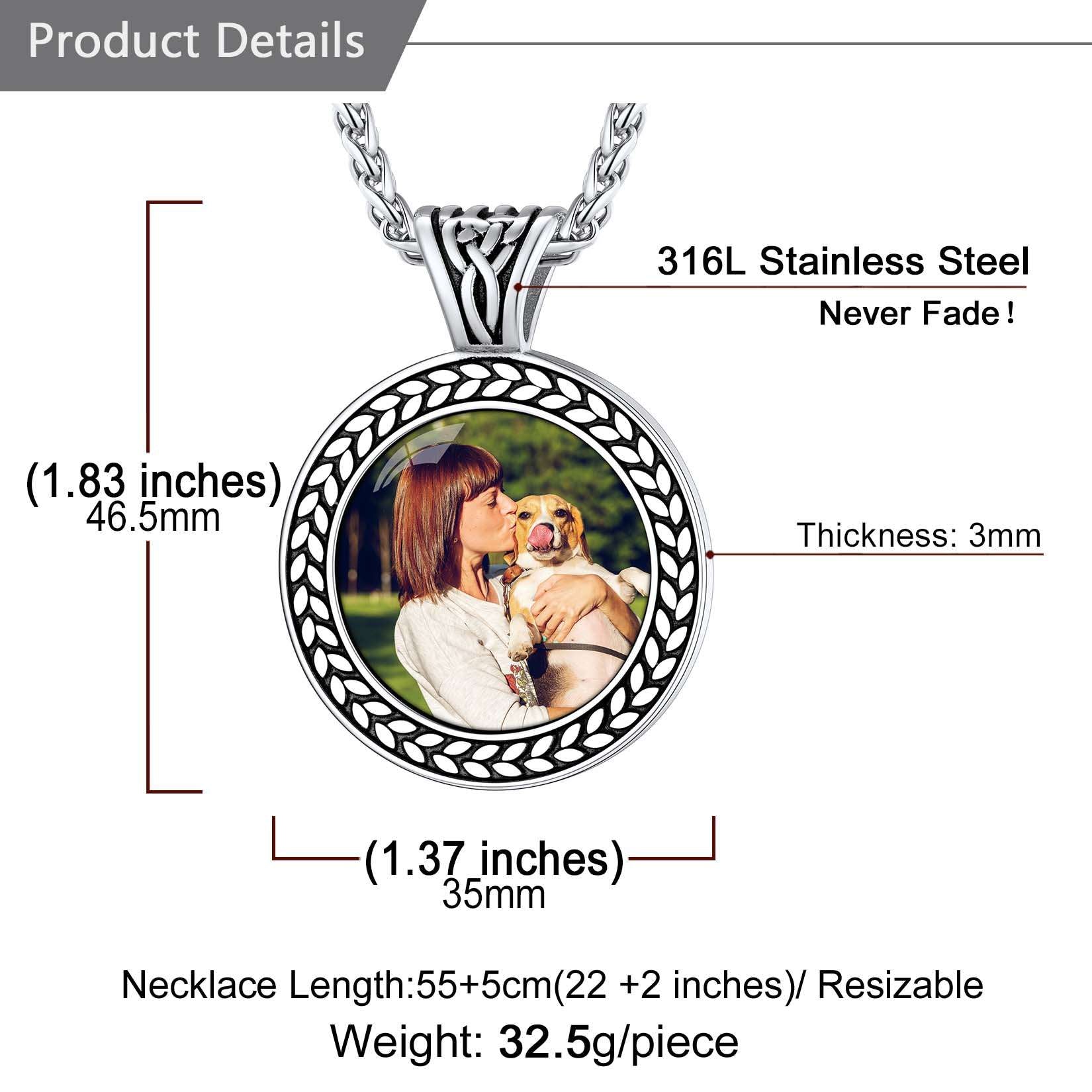 Cubic Zirconia Photo Necklace: Dimension, Solid, Durable
