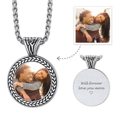 Cubic Zirconia Photo Necklace for Men Women