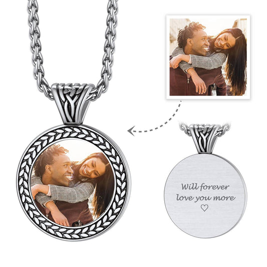 Cubic Zirconia Photo Necklace for Men Women