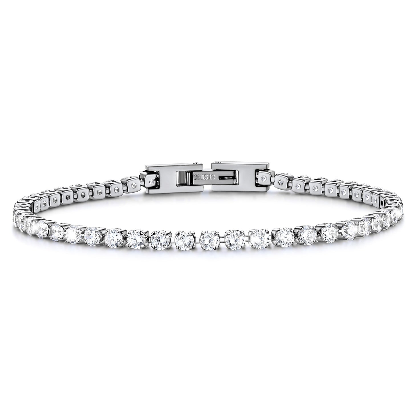 Cubic Zirconia Tennis Bracelet Stainles Steel