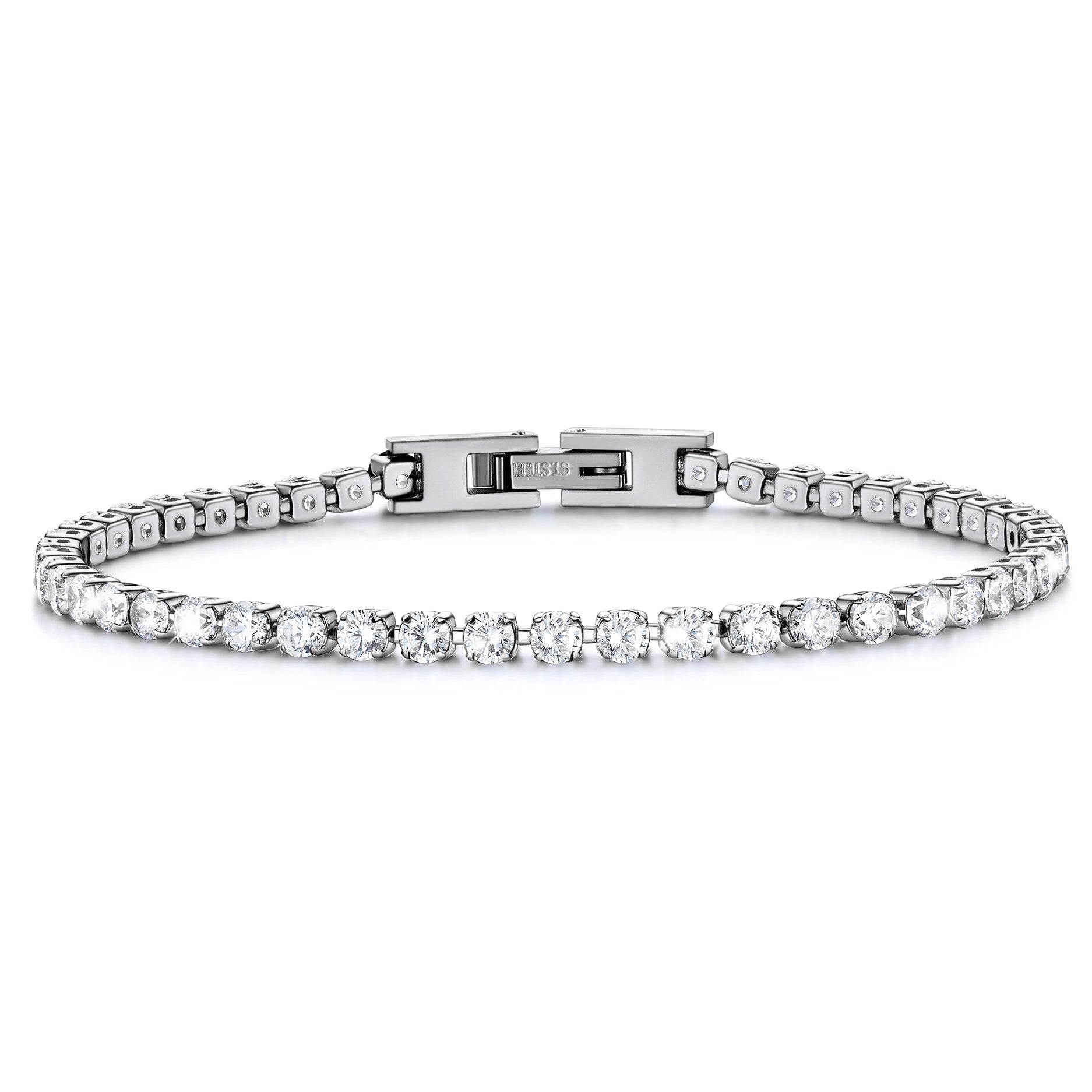 Cubic Zirconia Tennis Bracelet Stainles Steel