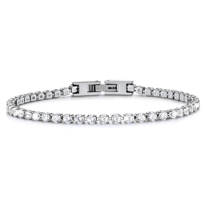 Cubic Zirconia Tennis Bracelet Stainles Steel