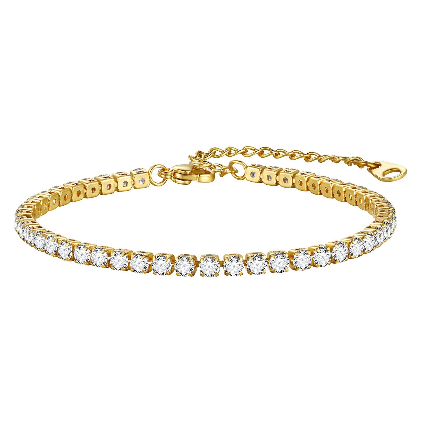 Cubic Zirconia Tennis Bracelet for Women 3MM