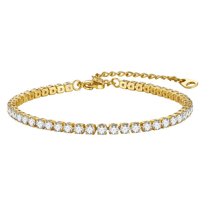 Cubic Zirconia Tennis Bracelet for Women 3MM