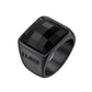 Custom Black Onyx Signet Band Ring for Men