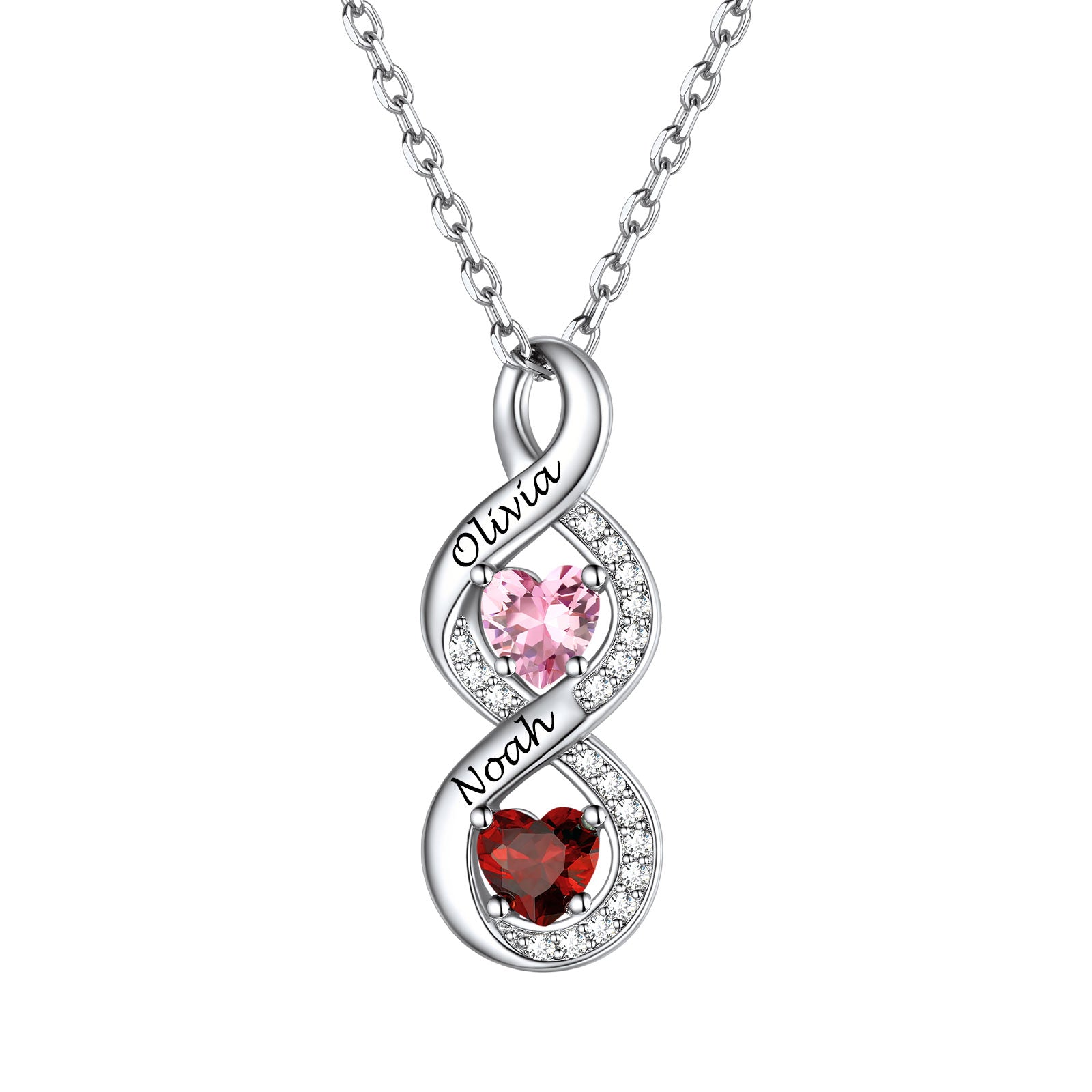 Personalized Name Necklace For Women - Custom Birthstone Pendant, Stainless Steel Birthday Gift