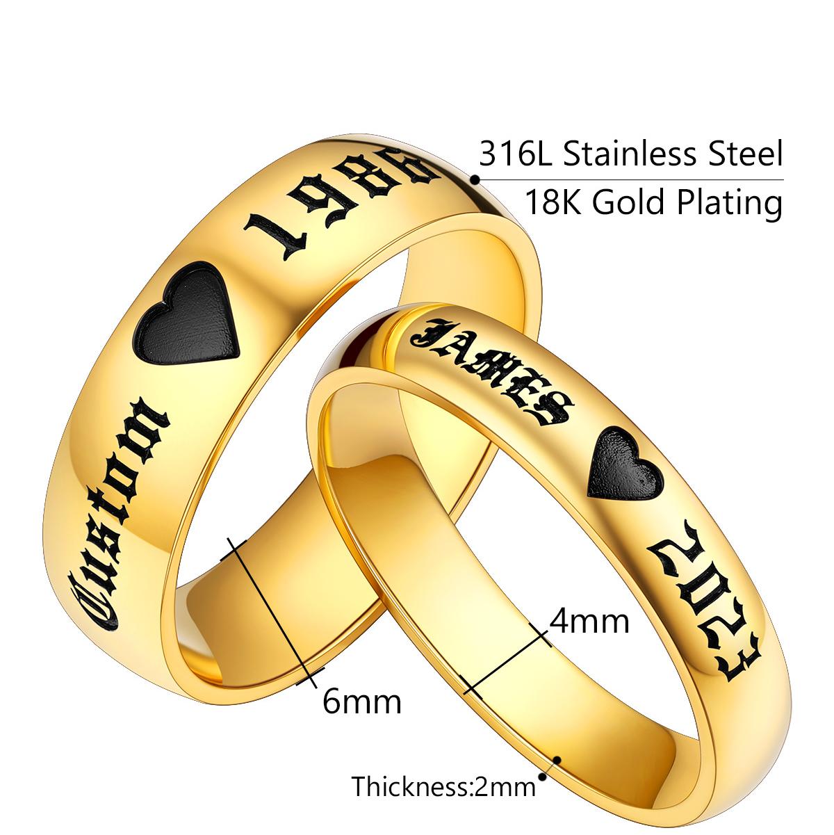 Amazon.com: Personalized Rings for Women Customized Promise Rings  Engagement Rings for Couples Couple Rings,Name Rings Gift Mother Ring  Birthstone Anniversary Rings for Wife Girl Lover: Clothing, Shoes & Jewelry