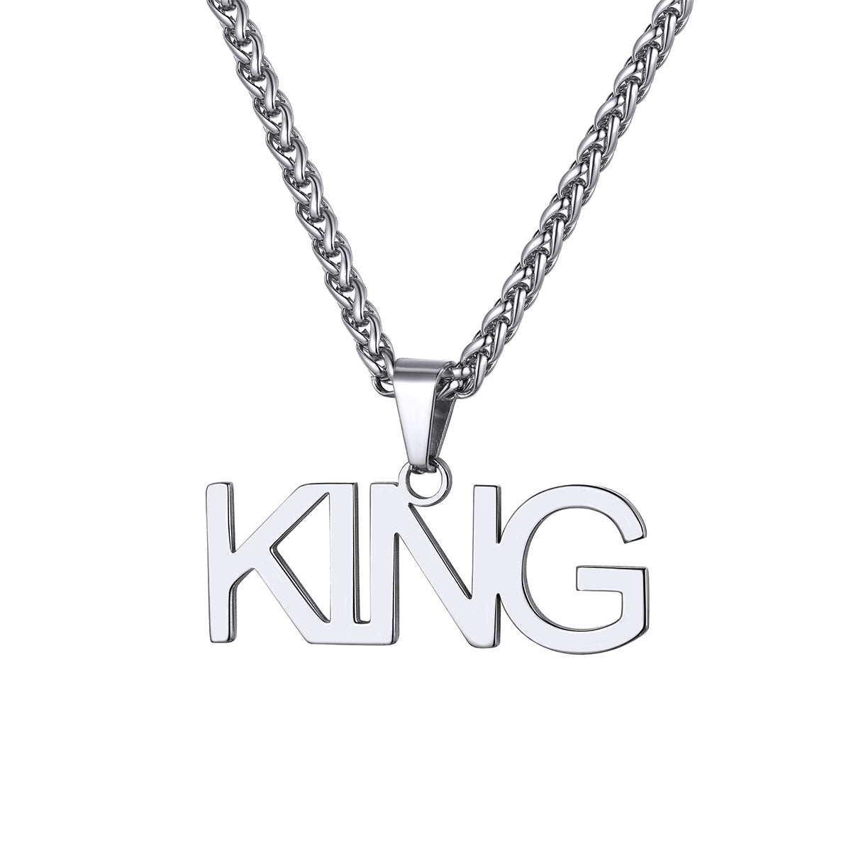 Custom 1-3 Rows Name Necklace Steel Plated