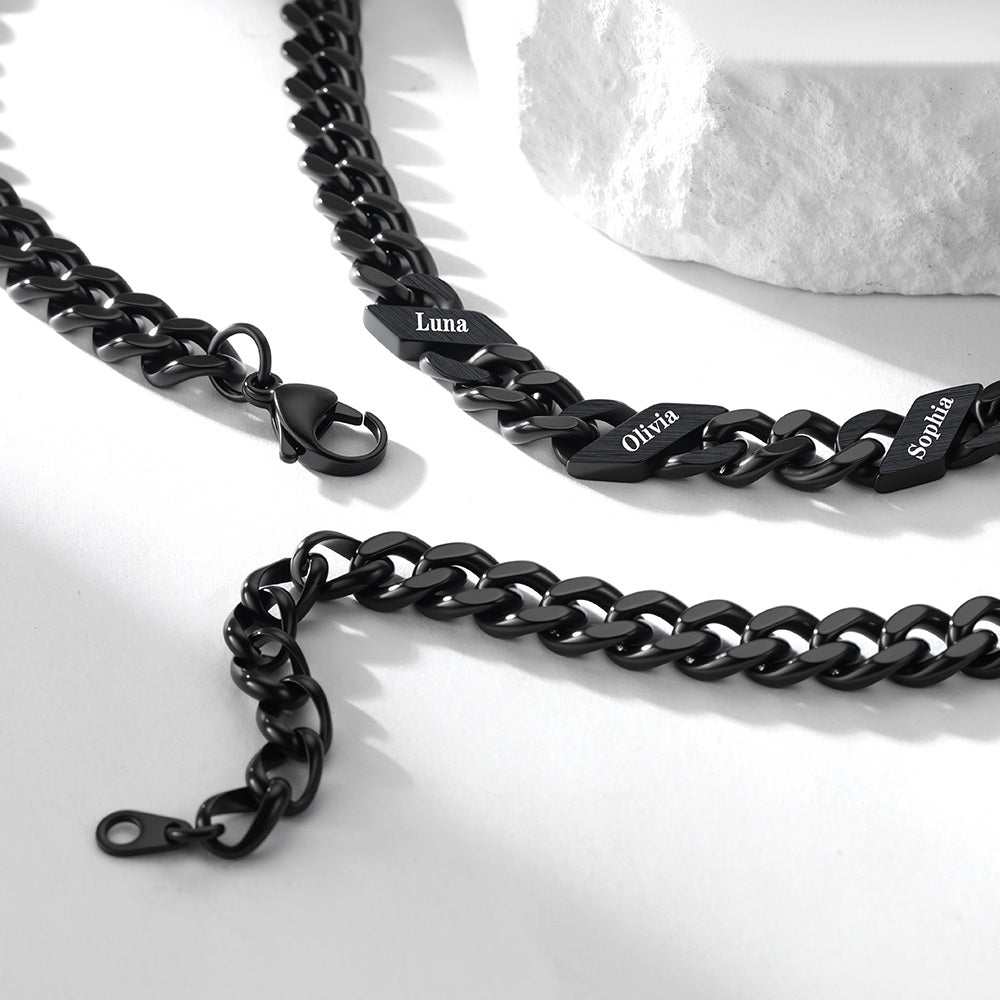 Custom 1-6 Names Cuban Chain Necklace 