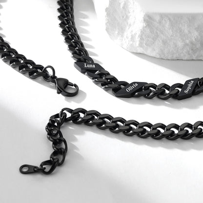 Custom 1-6 Names Cuban Chain Necklace 