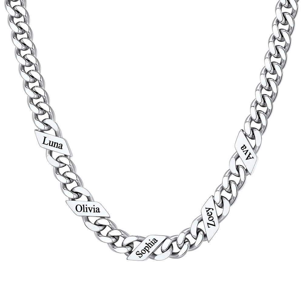 Custom 1-6 Names Cuban Chain Necklace 7/9/12MM