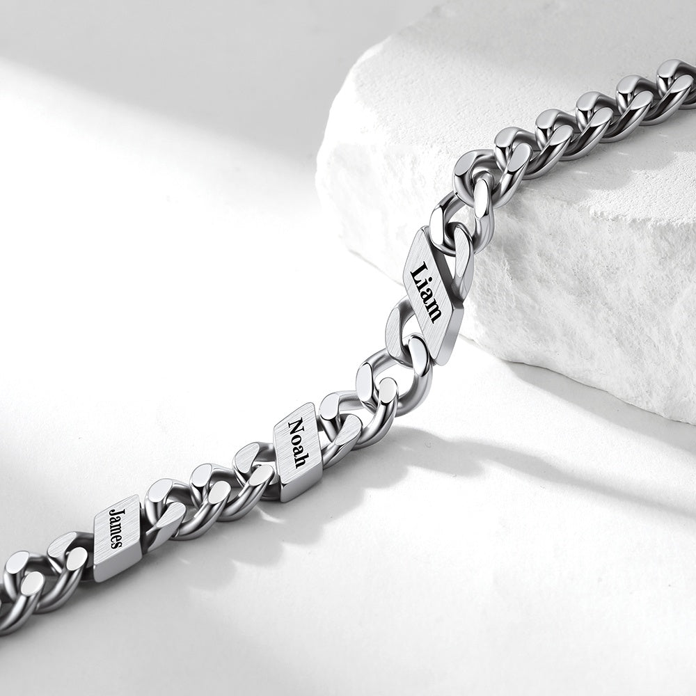 Custom 1-6 Names Cuban Chain Necklace 7/9/12MM in stainless steel