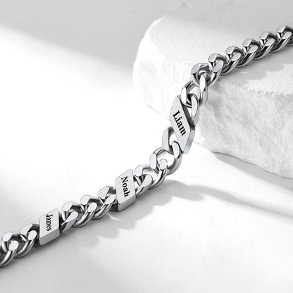 Custom 1-6 Names Cuban Chain Necklace 7/9/12MM in stainless steel