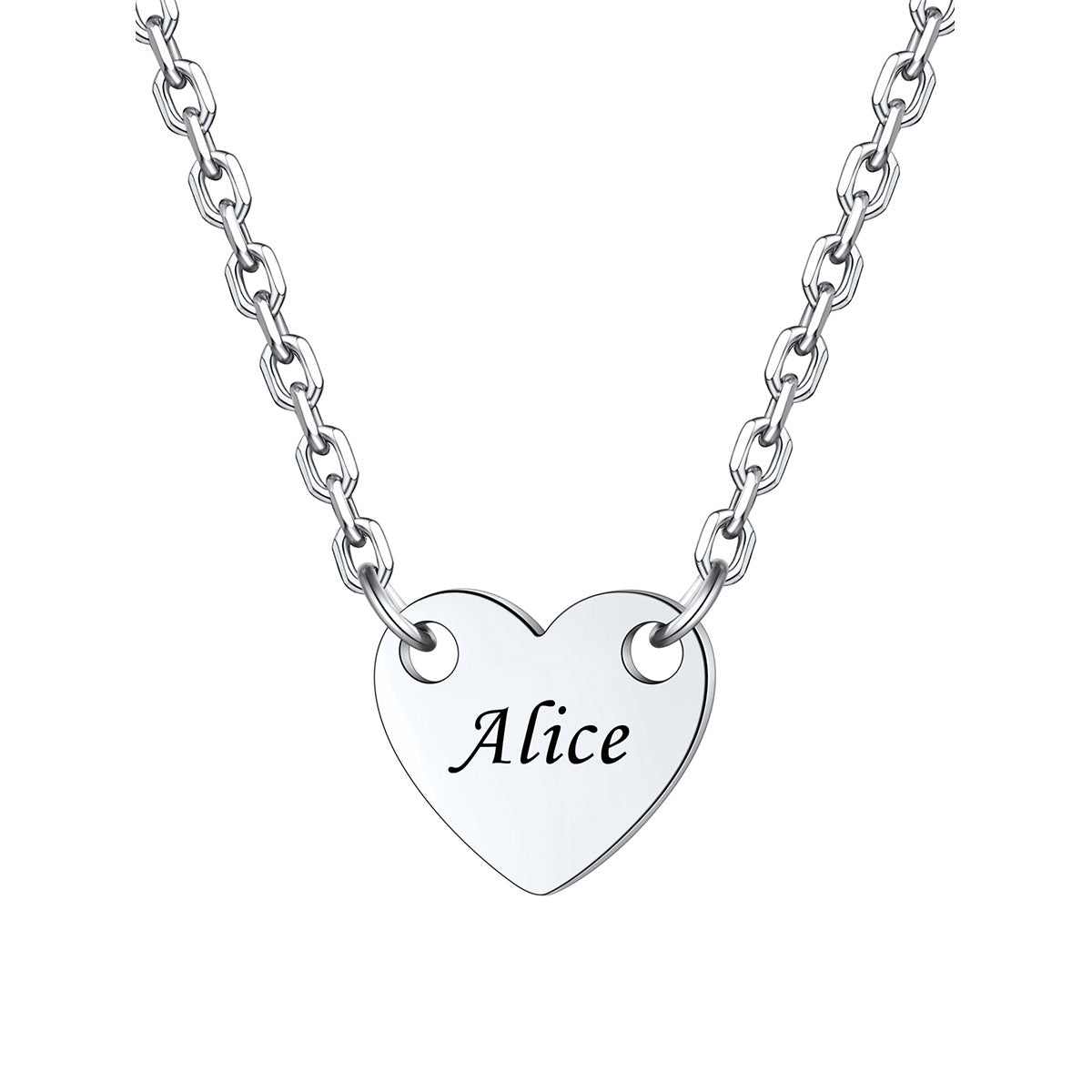 Custom 1 Hearts Name Necklace