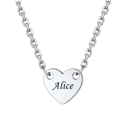 Custom 1 Hearts Name Necklace