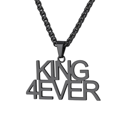 Custom 2 Rows Name Necklace Black Plated