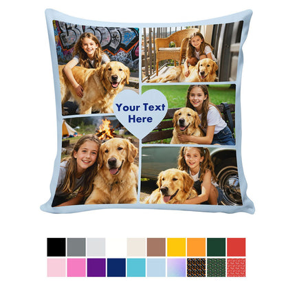 Custom 5 Photos Throw Pillow