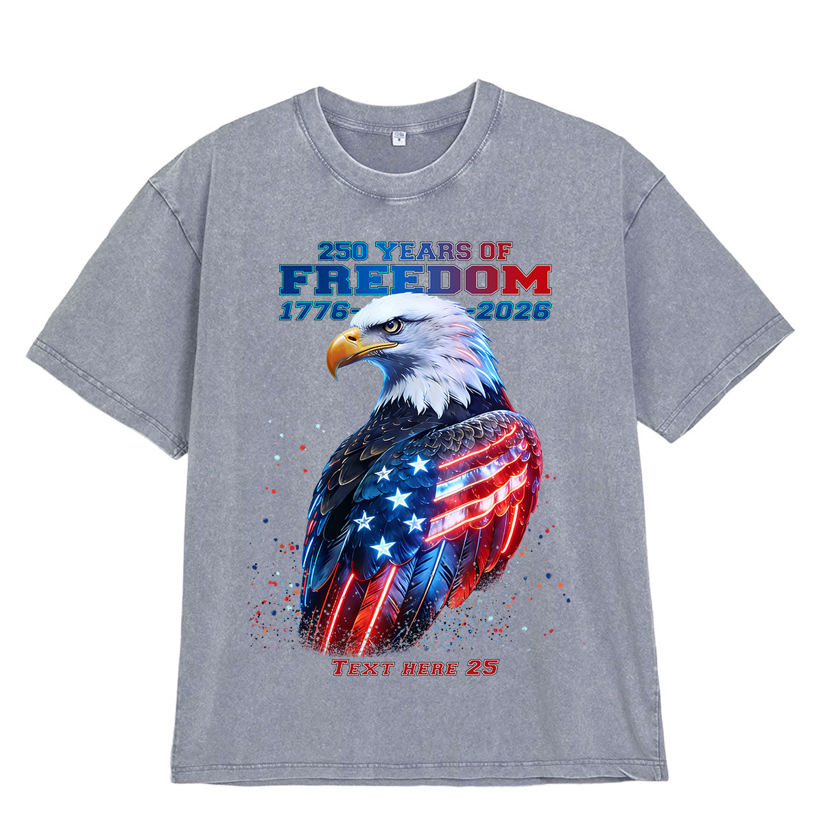 Custom American T Shirt 4th of July T shirt Grey