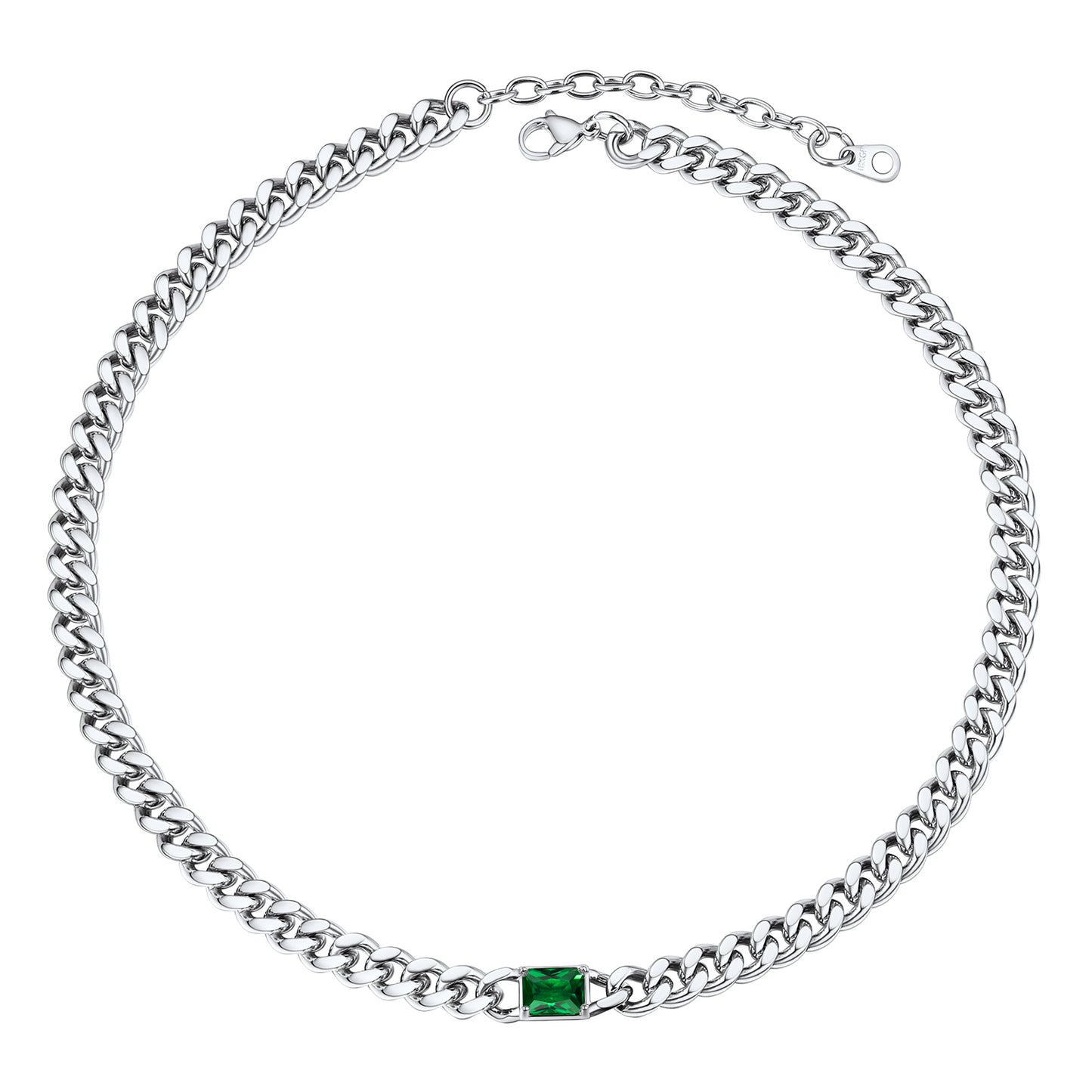 Custom Birthstone Cuban Link Choker Necklace