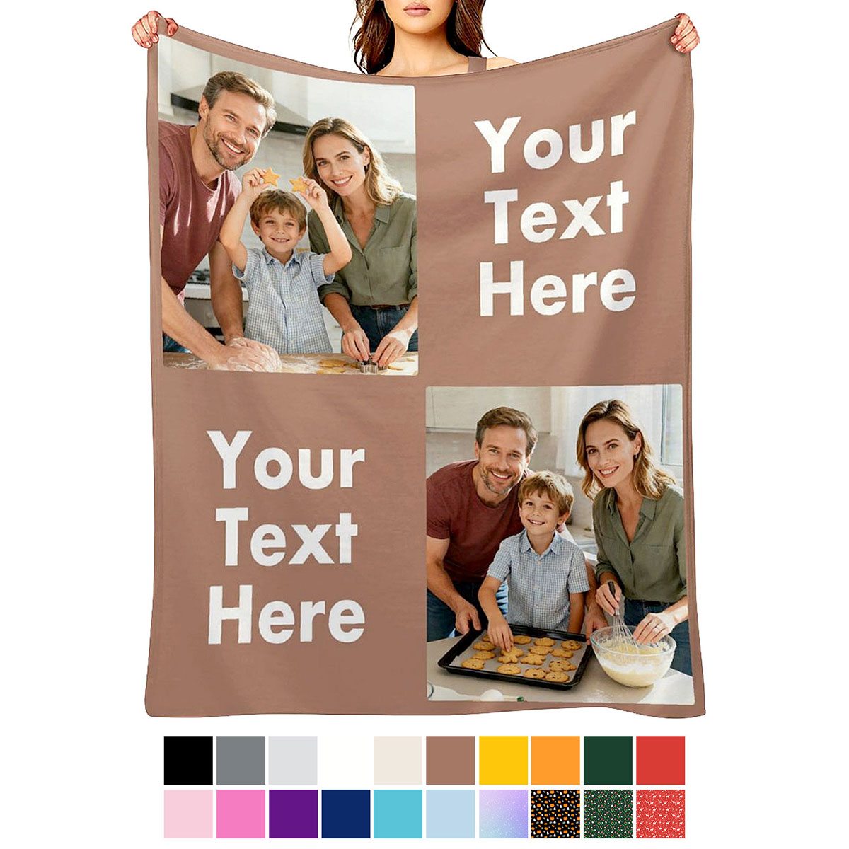 Custom Blanket with Photo and Text