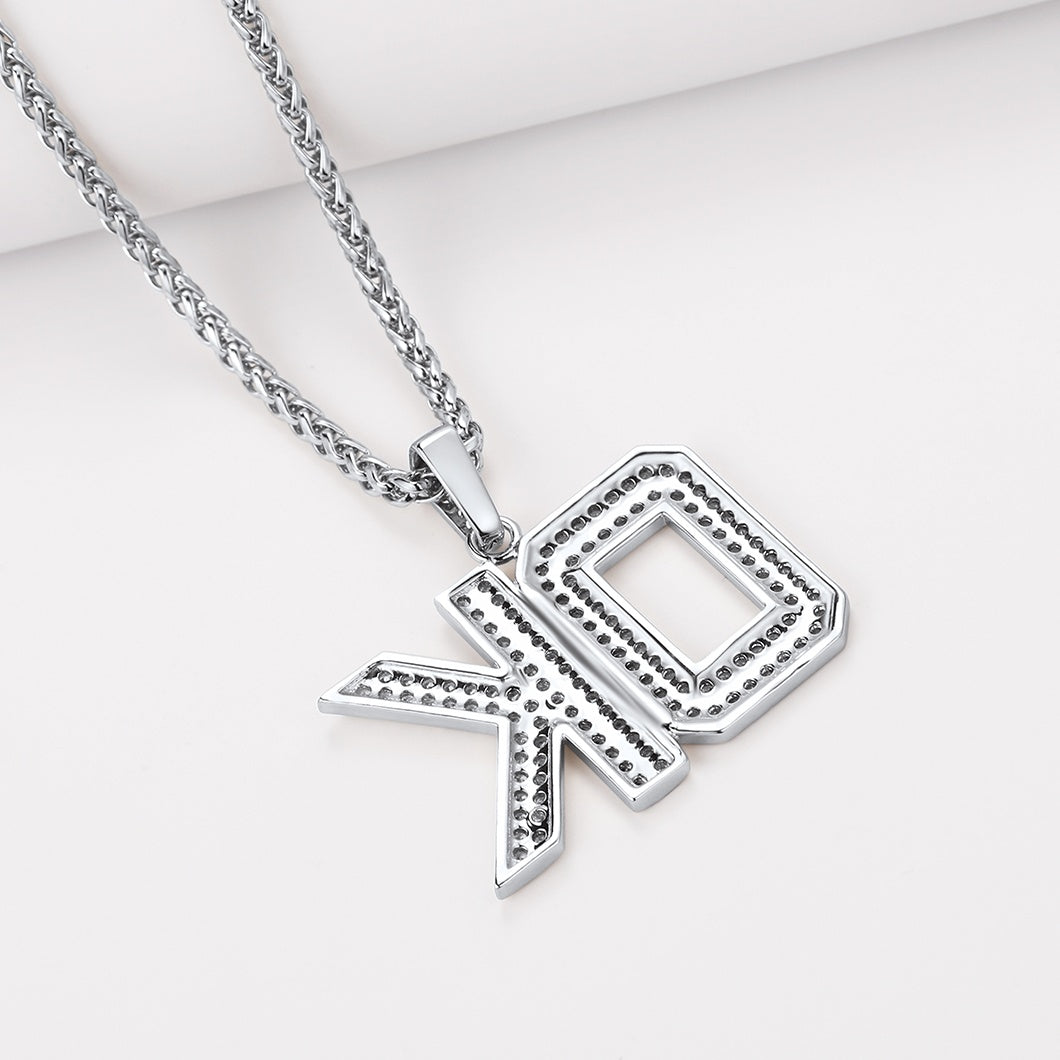 Custom Bling Cubic Zirconia Initial Necklace 