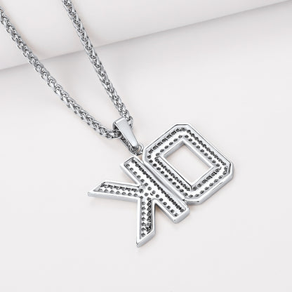 Custom Bling Cubic Zirconia Initial Necklace 