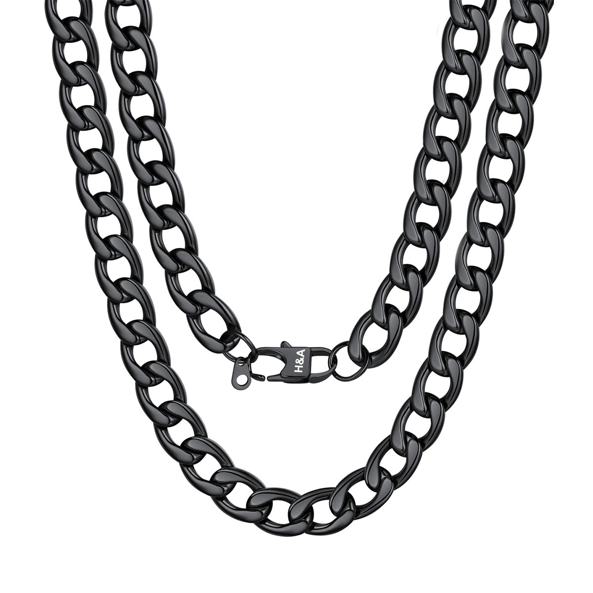 Custom Cuban Chain Necklace 12mm Black