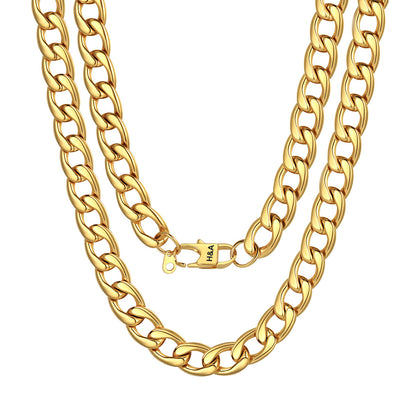 Custom Cuban Chain Necklace 12mm Gold