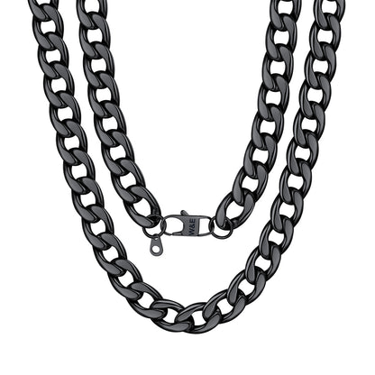Custom Cuban Chain Necklace 15mm Black