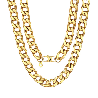 Custom Cuban Chain Necklace 15mm Gold